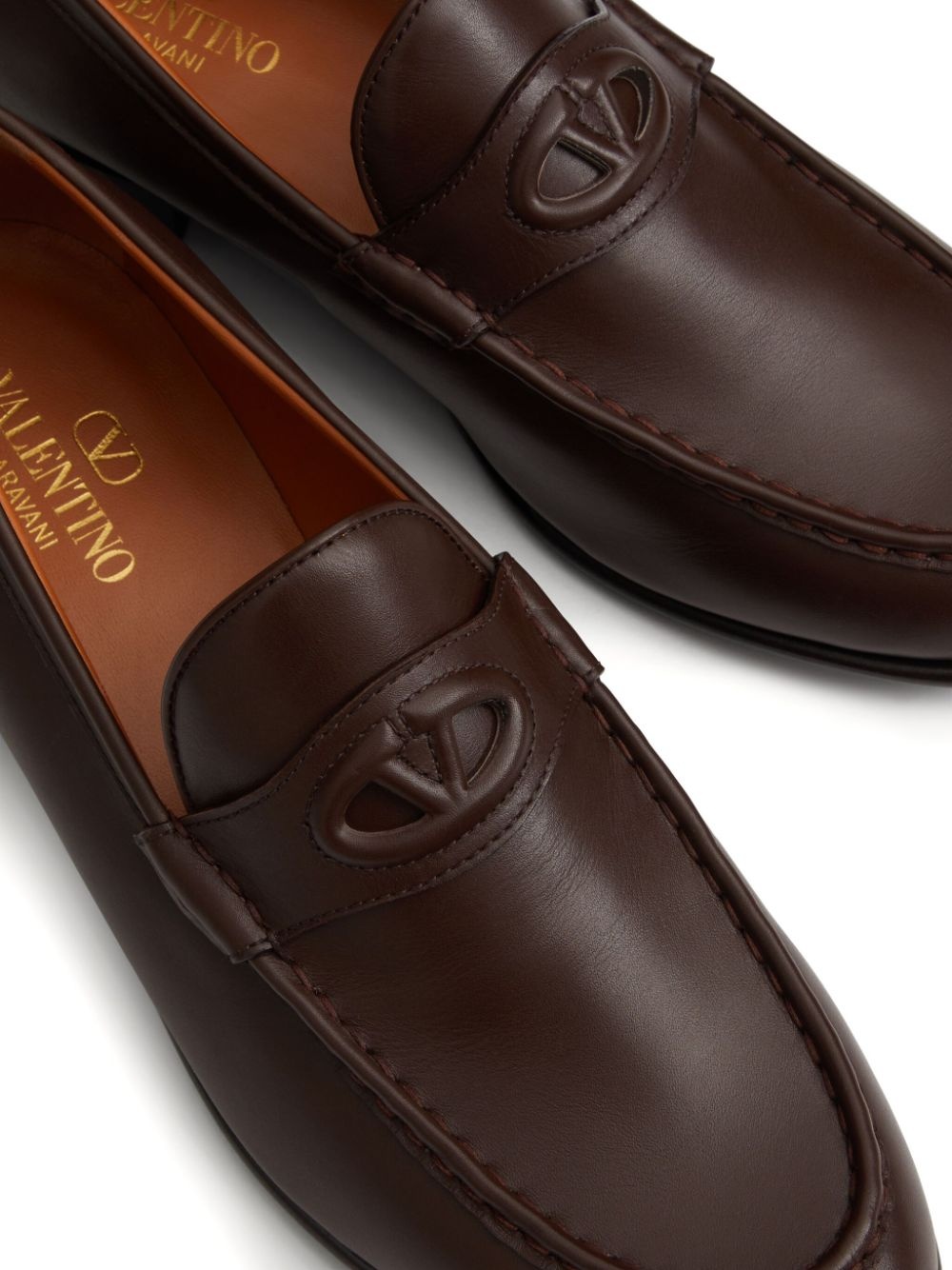 VLogo Signature leather loafers - 5