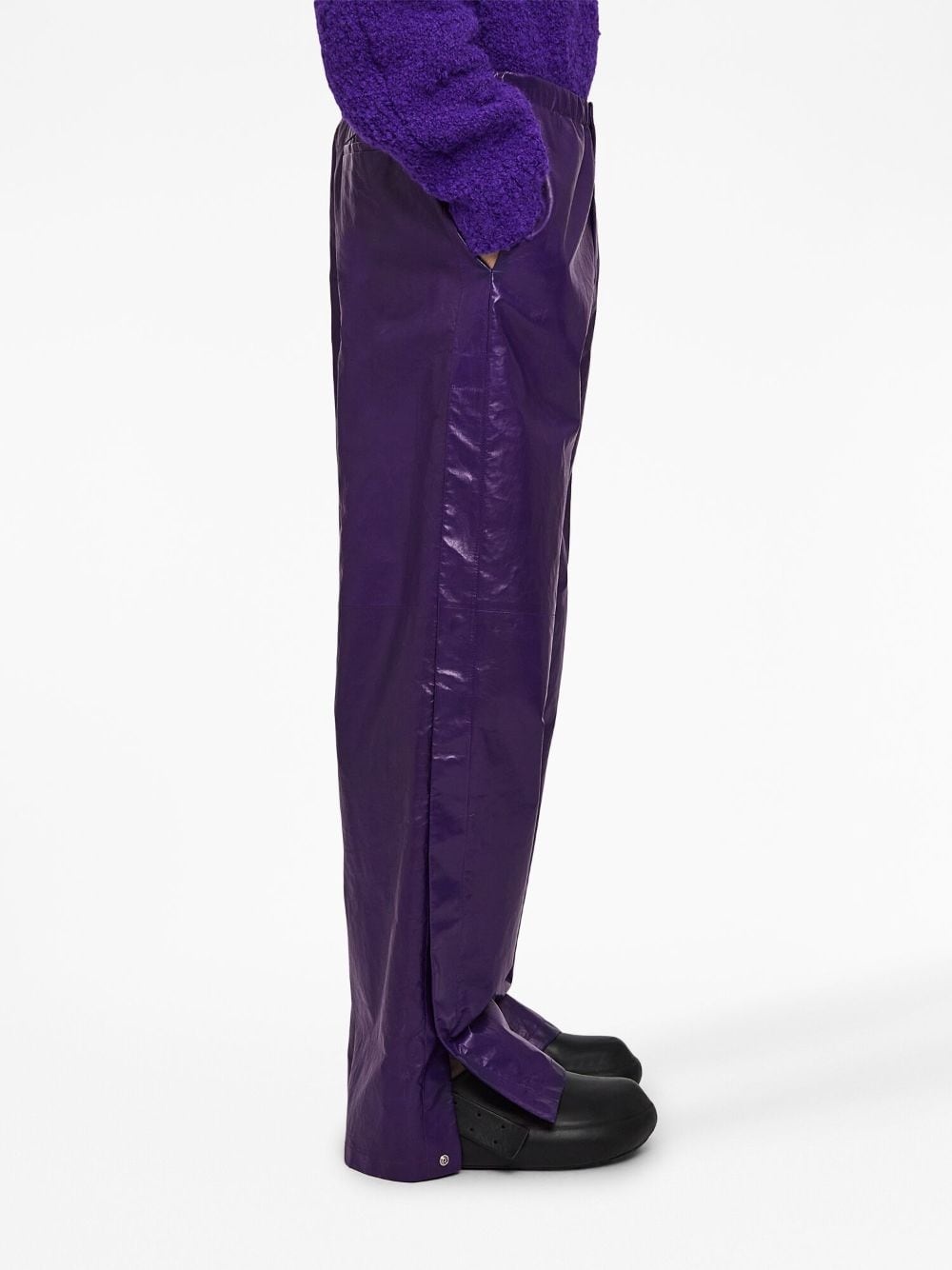 loose-fit slit trousers - 5