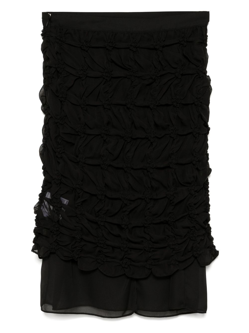 scrunched chiffon skirt - 2