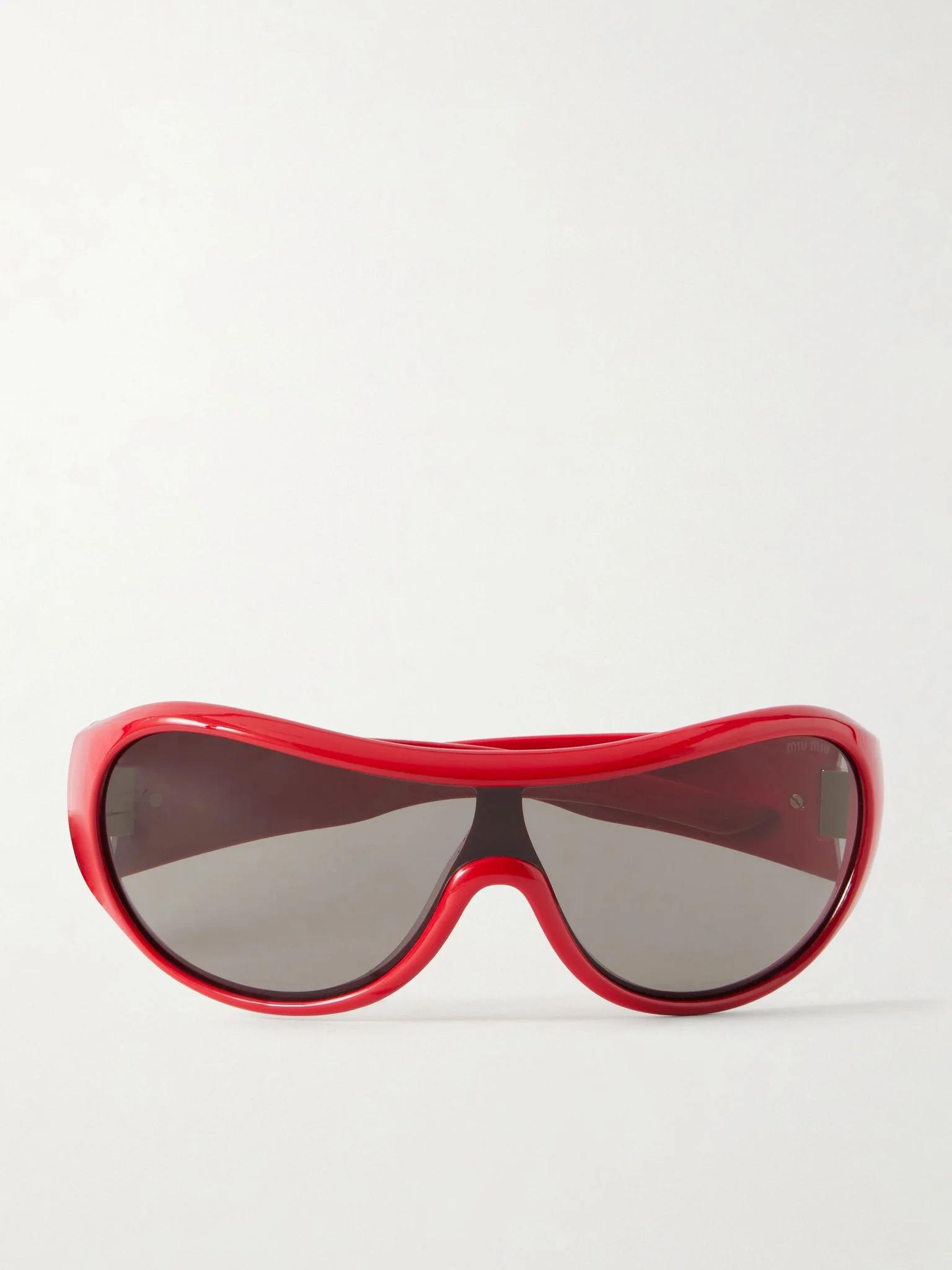 Rounded-frame acetate sunglasses Red - 1