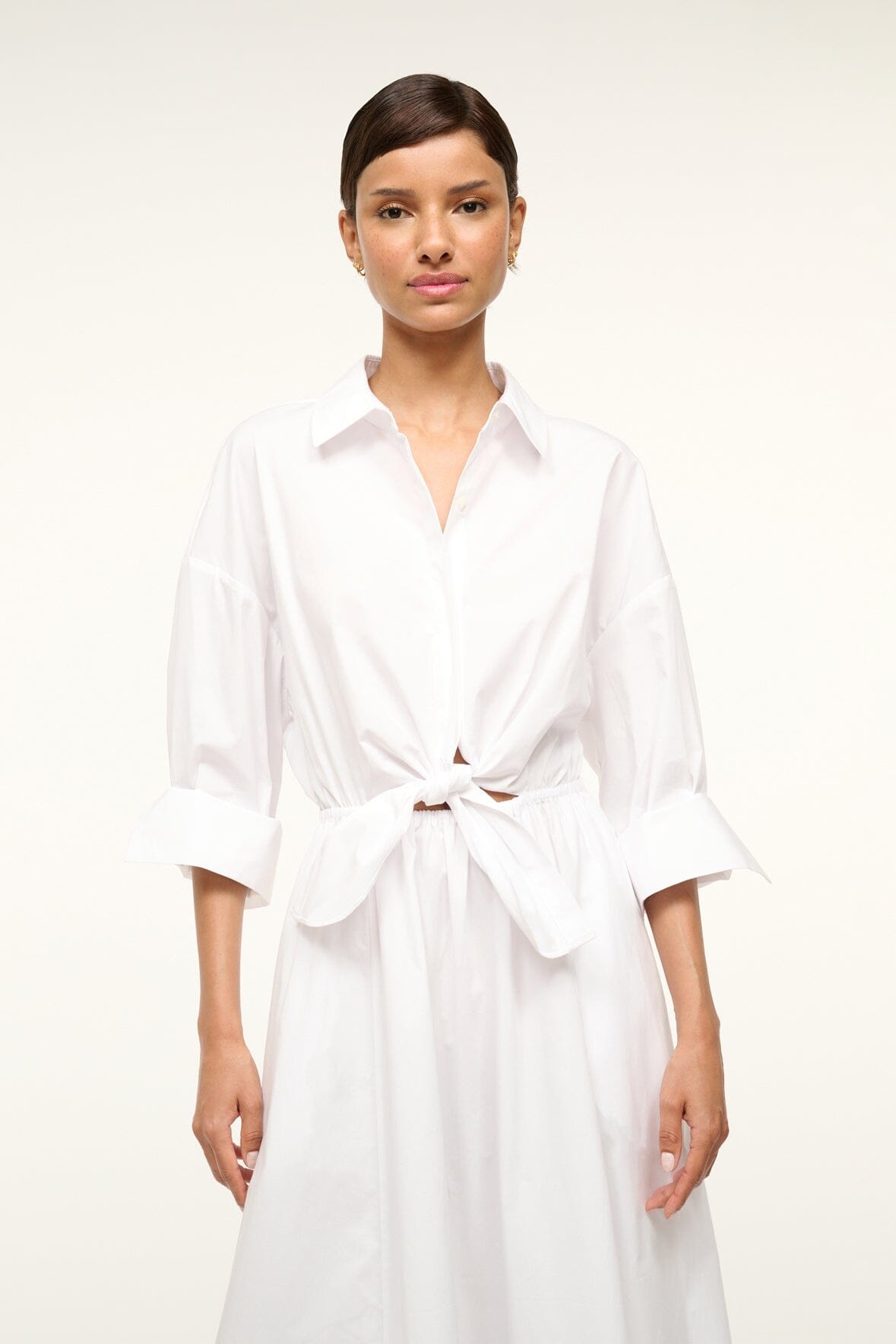 STAUD LISA DRESS WHITE - 3