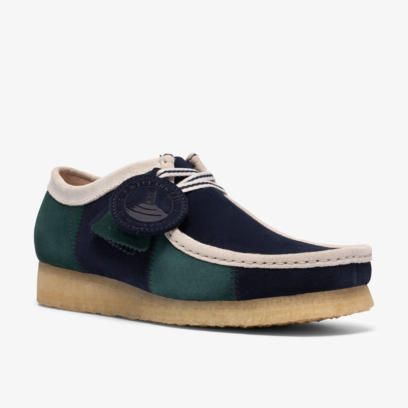 Wallabee Blue/Green Stripe 7