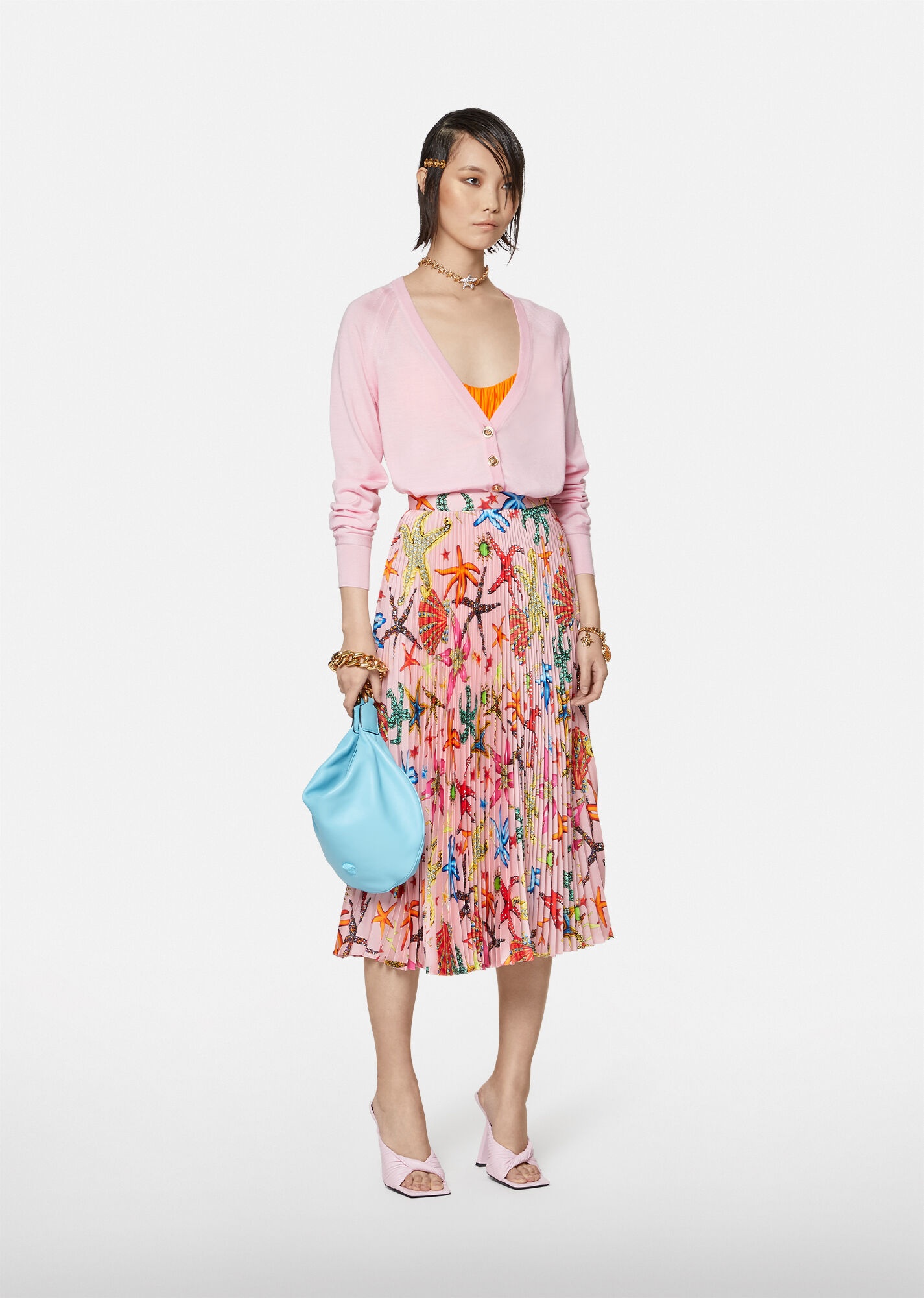 Trésor de la Mer Print Pleated Midi Skirt - 4