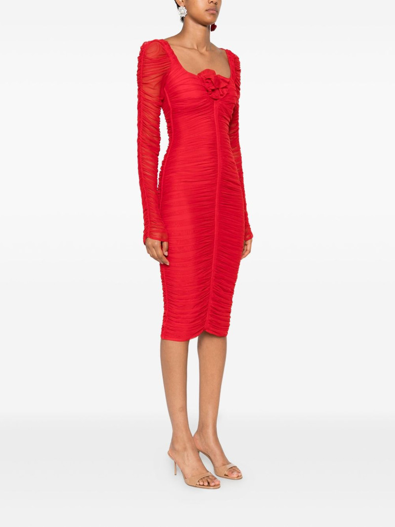 ruffled long-sleeved party dress 3
