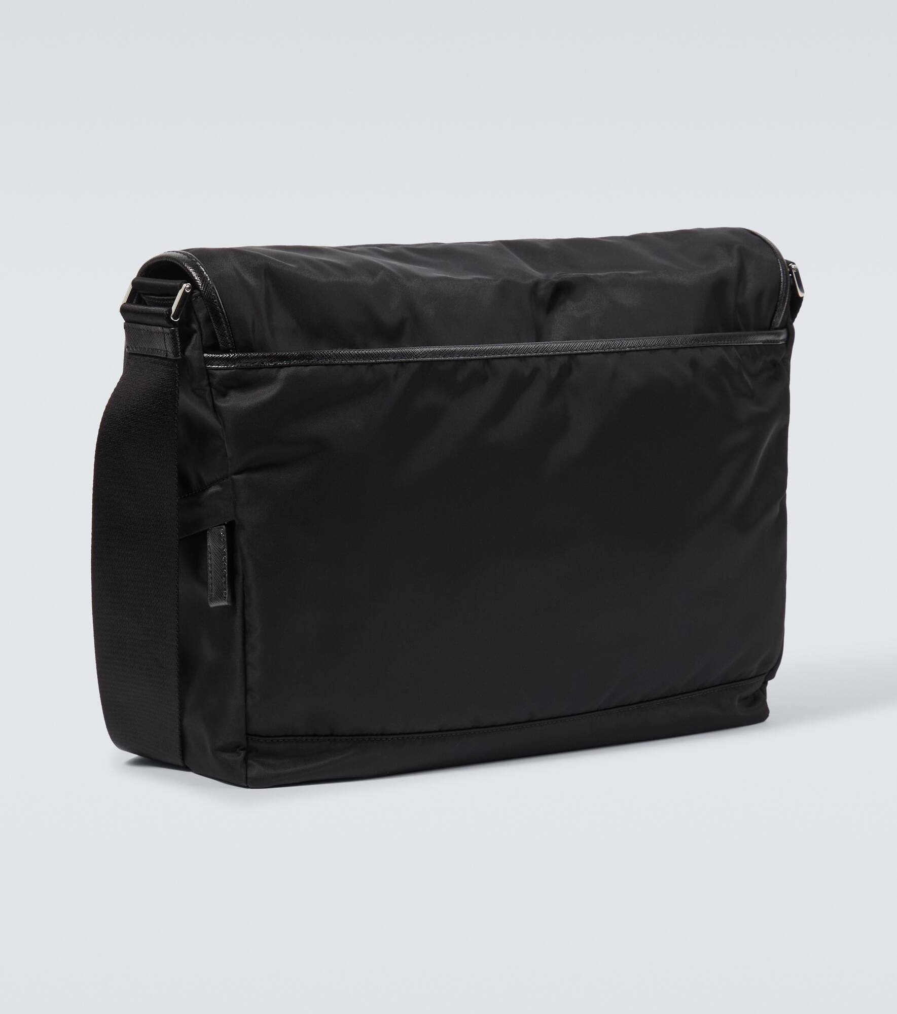 Leather-trimmed Re-Nylon messenger bag - 5