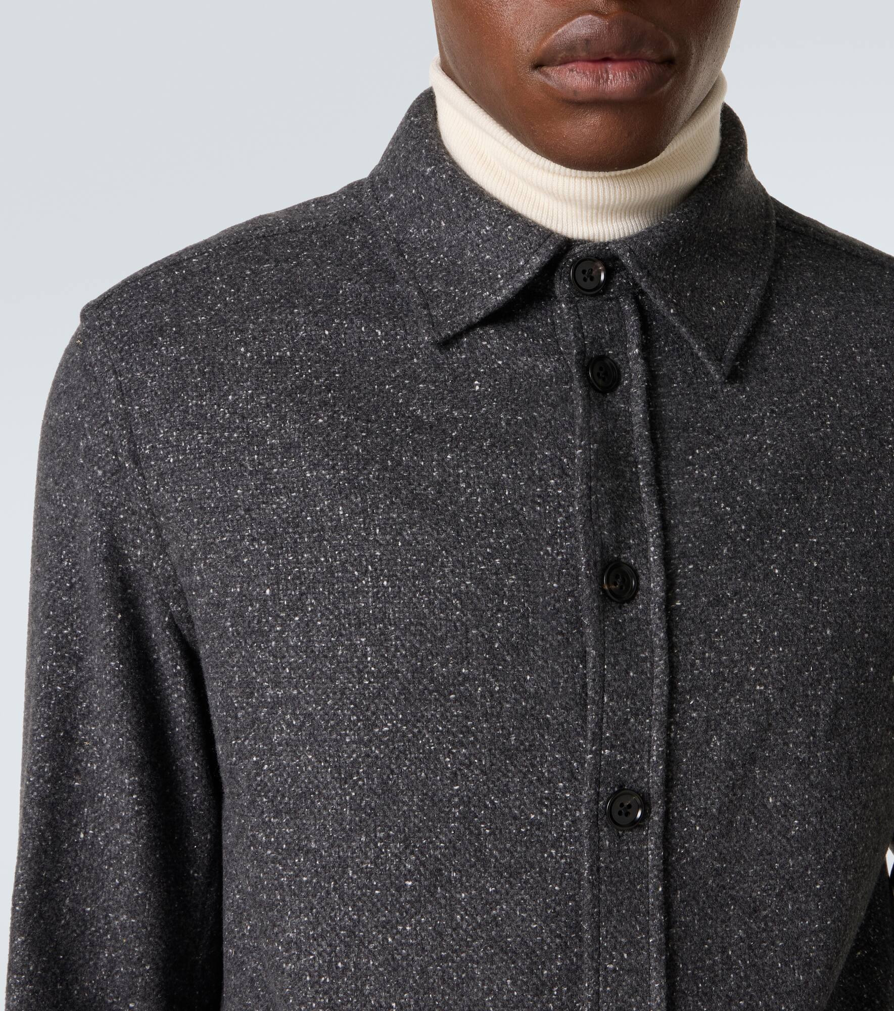 Cashmere and silk overshirt - 6