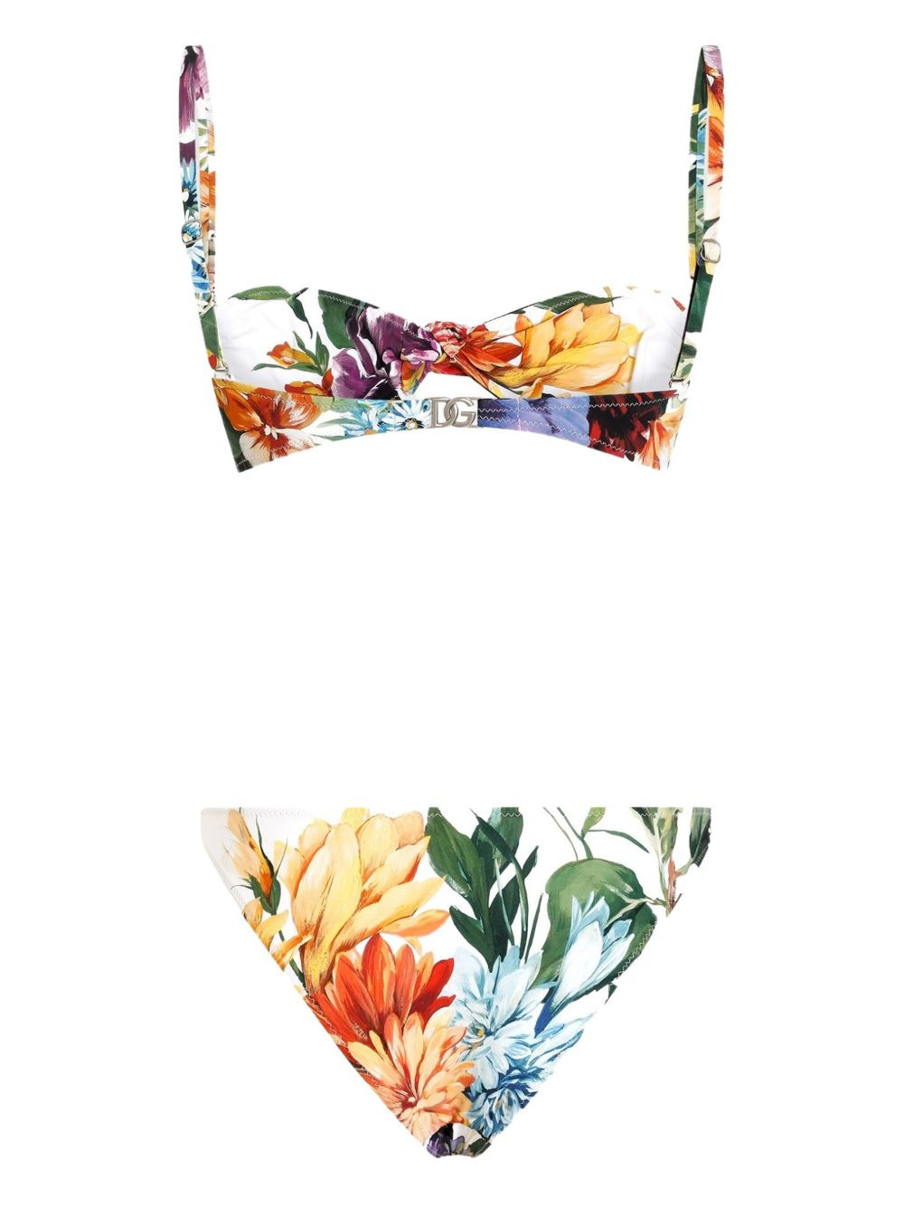 floral-print swimsuit - 3
