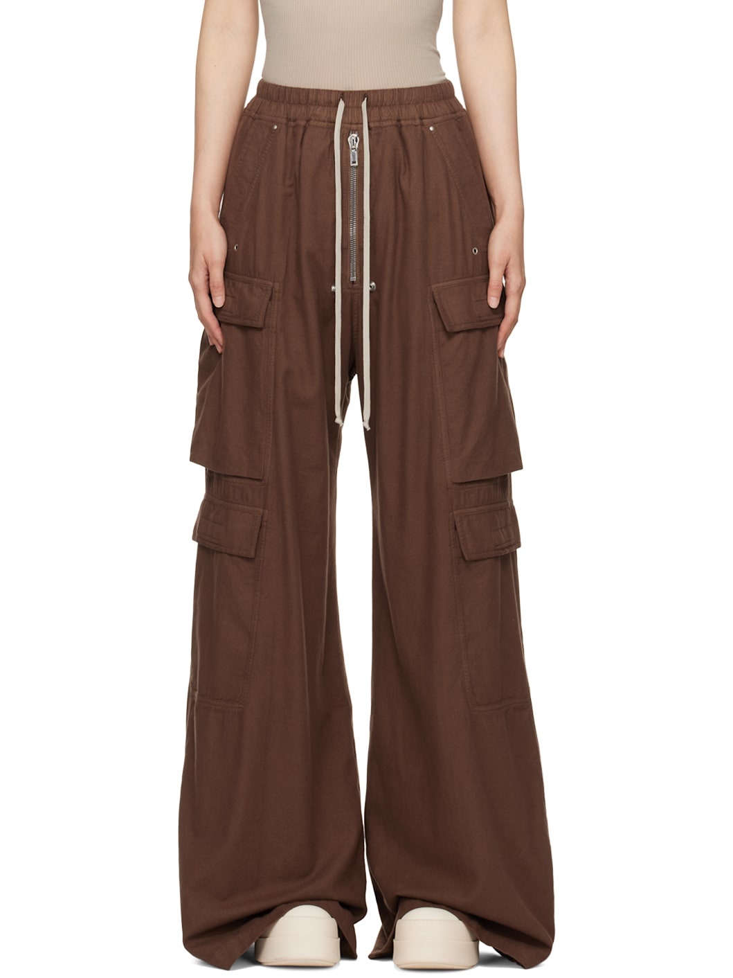 Brown Porterville Double Cargo Jumbo Bela Trousers - 1