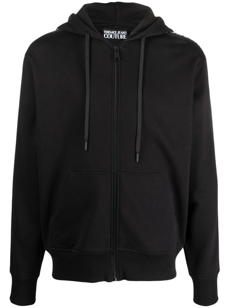 logo-tape hooded jacket 1