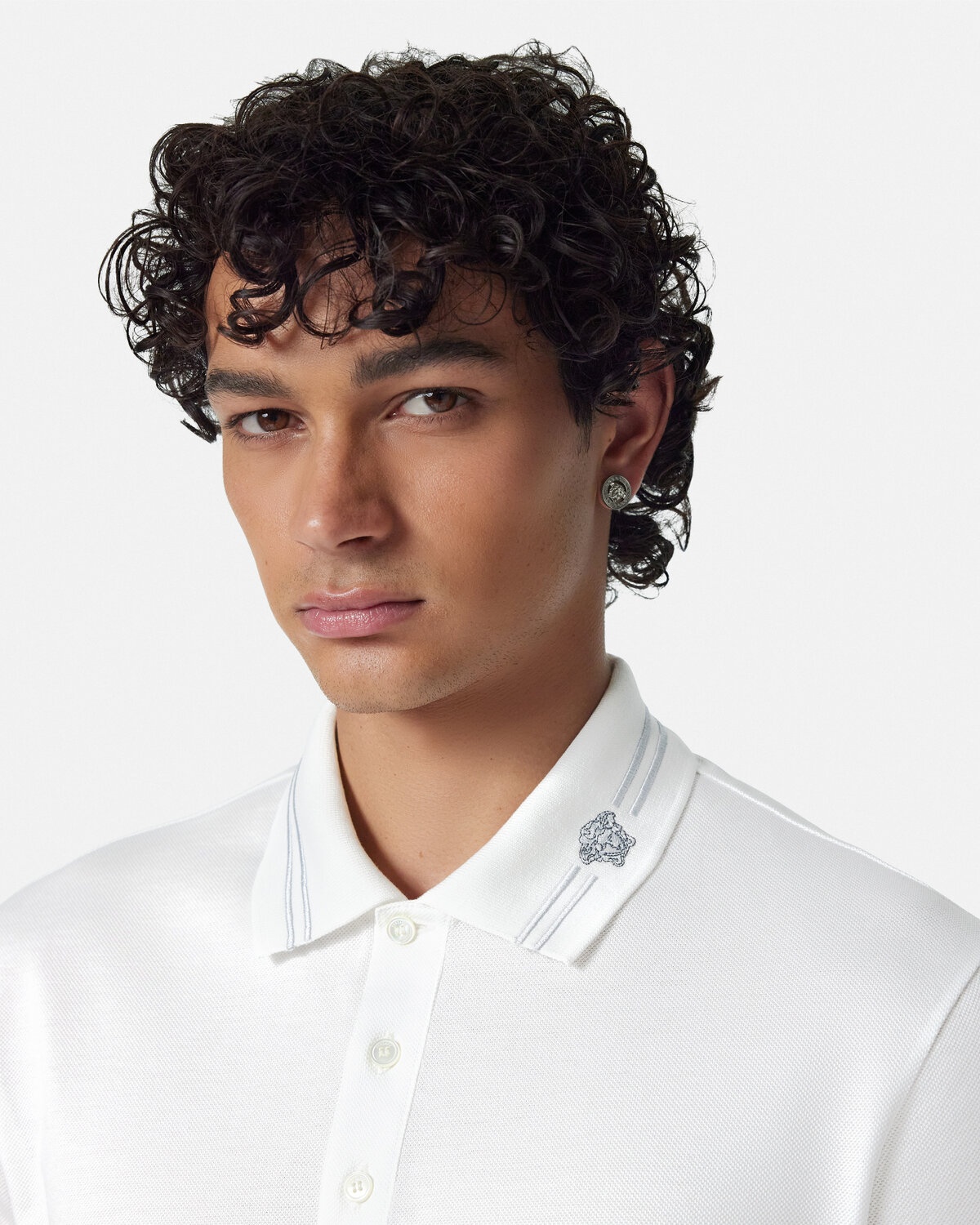 Embroidered Medusa Polo Shirt - 3