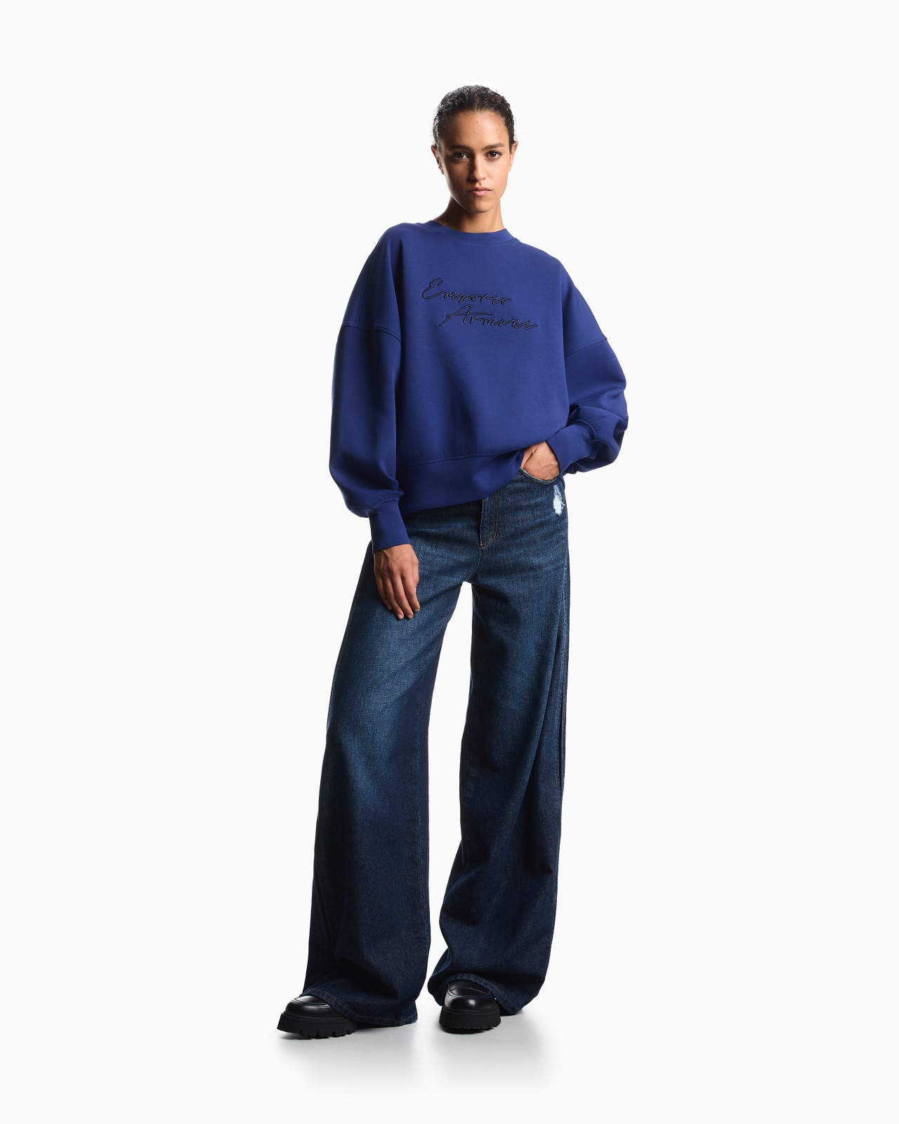 ASV DOUBLE-JERSEY CREW-NECK SWEATSHIRT WITH LOGO EMBROIDERY - 2