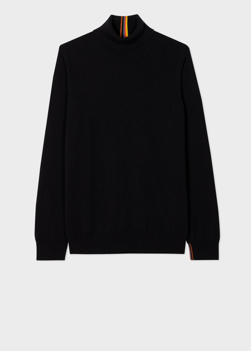 Cashmere 'Artist Stripe' 롤 목 스웨터 - 1
