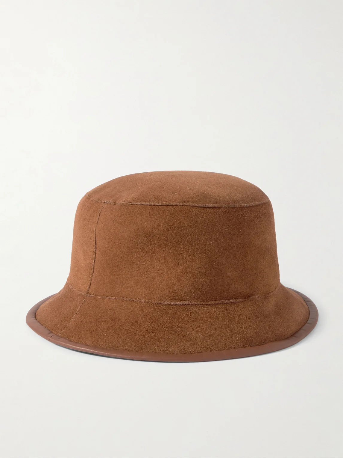 Lys Reversible Leather-Trimmed Shearling Bucket Hat - 1
