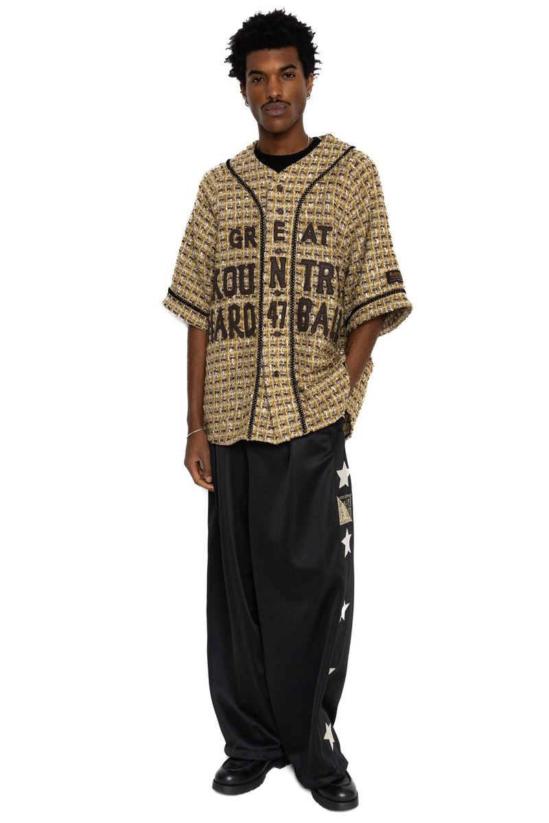 Smooth Jersey STUNT MAN & WOMAN Baggy Track Pants - Black 2