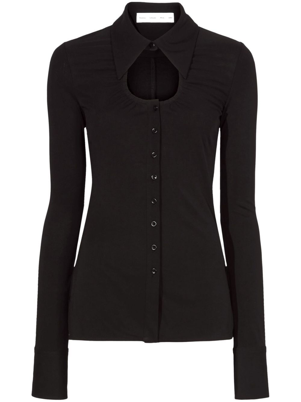 cut-out detail ruched shirt - 1