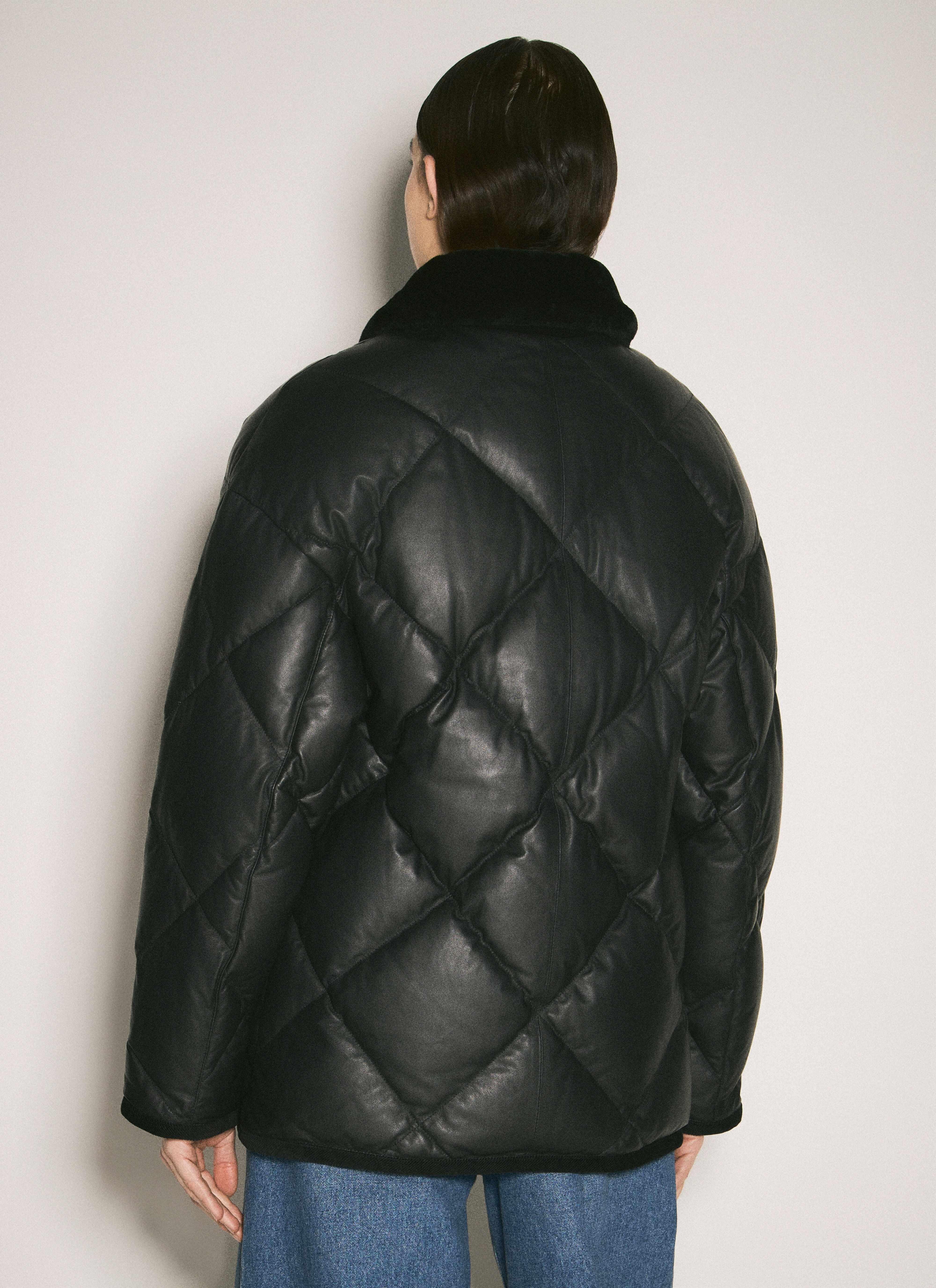 Quilted Nappa Leather Caban - 5