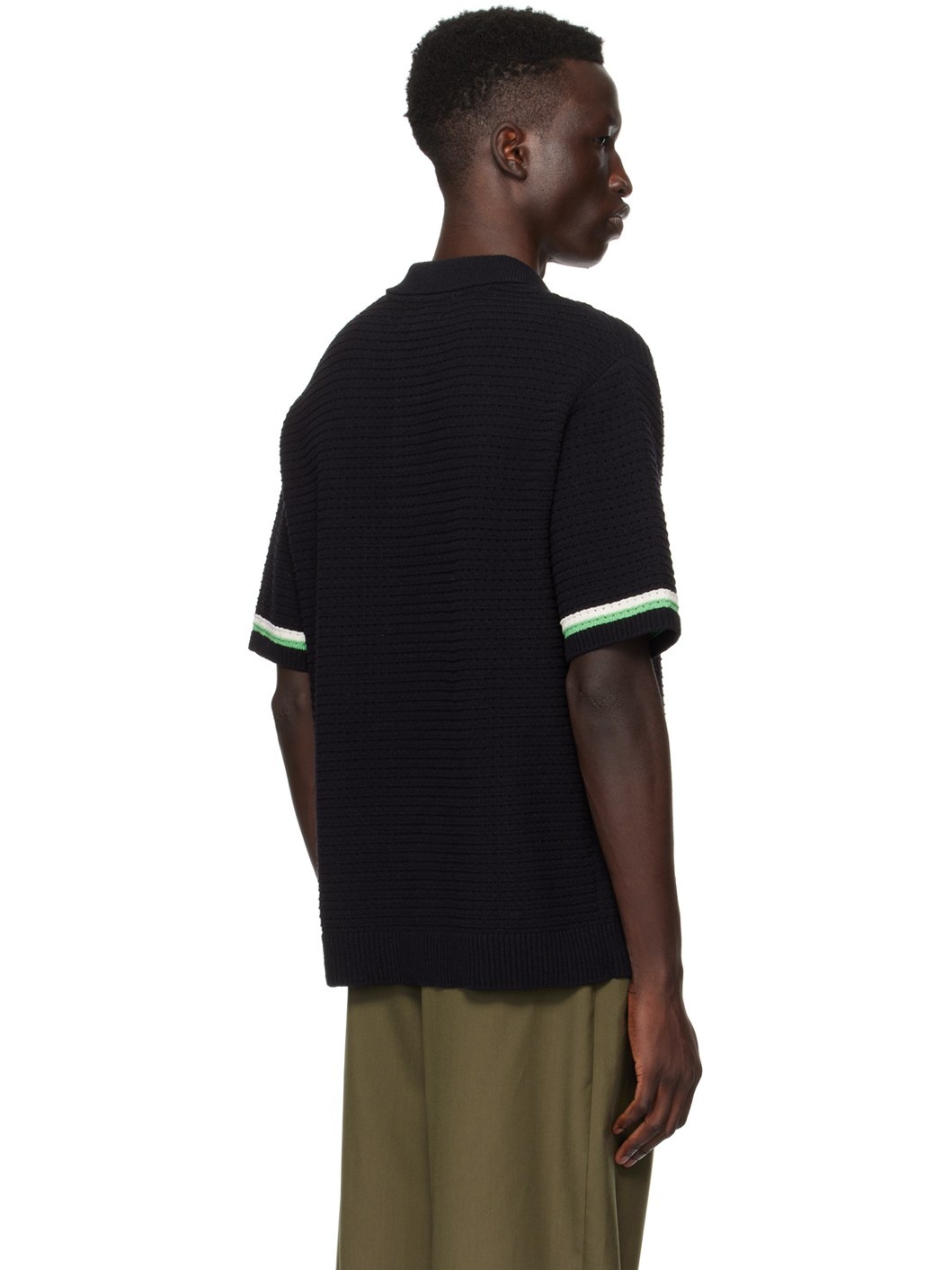 Black Stripe Polo - 3