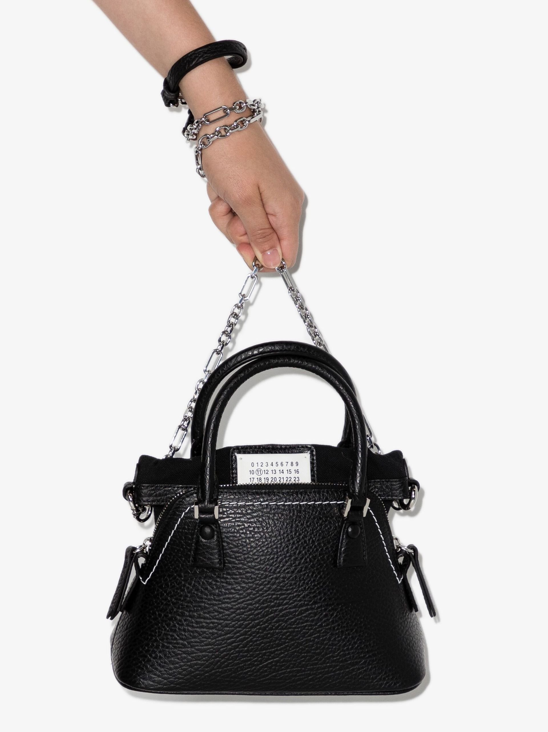 black 5AC mini leather tote bag - 1