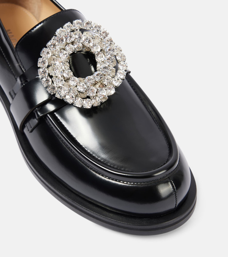 Galaxy embellished leather loafers 5