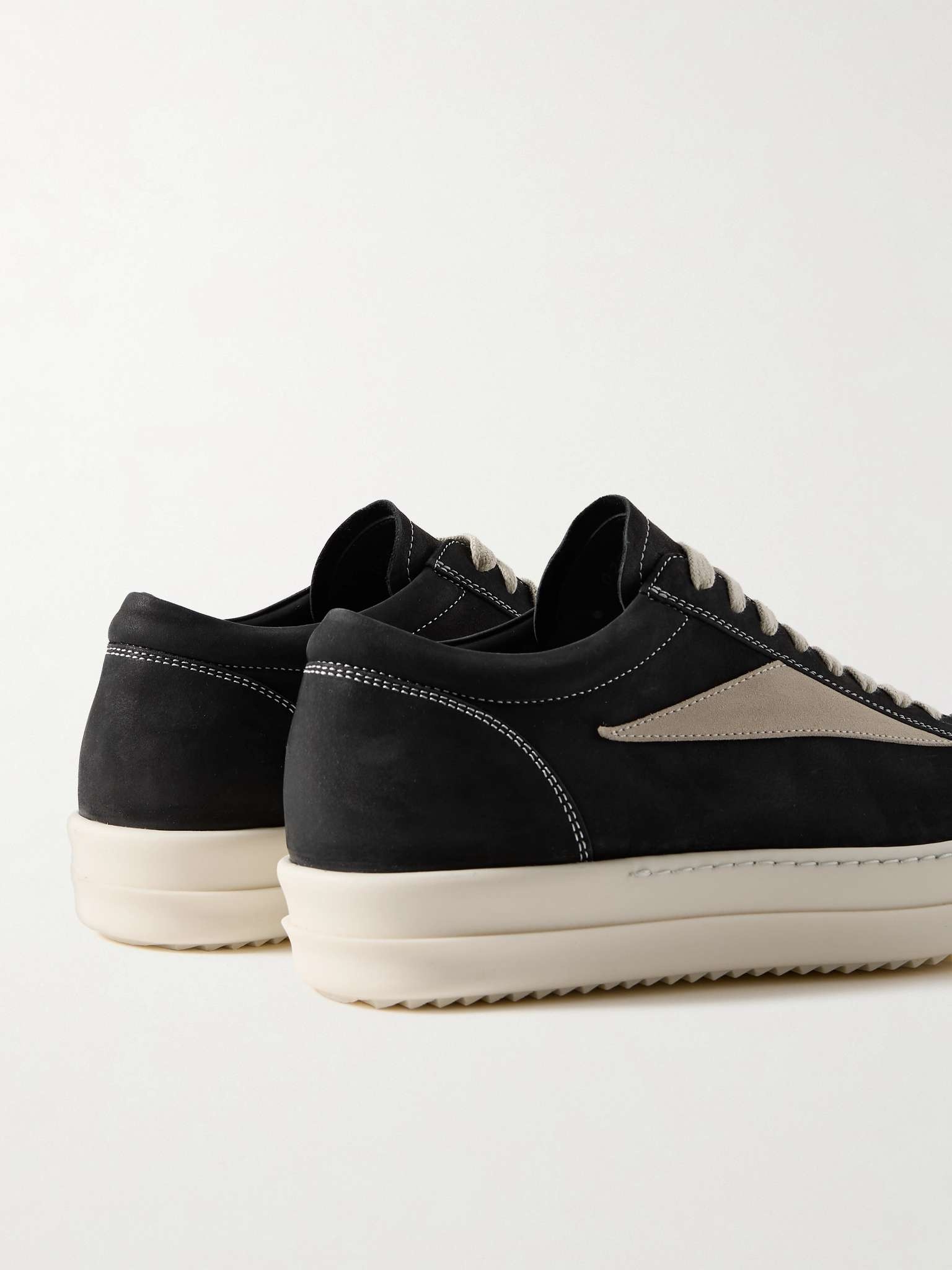 Vintage Suede-Trimmed Nubuck Sneakers - 5