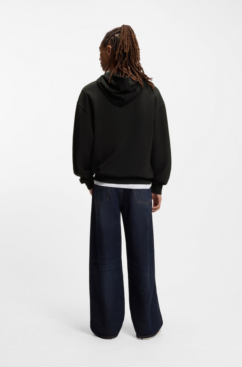BLUE-LOGO HOODIE IN COTTON TERRY 5