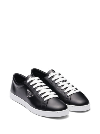 Prada logo-plaque low-top sneakers outlook