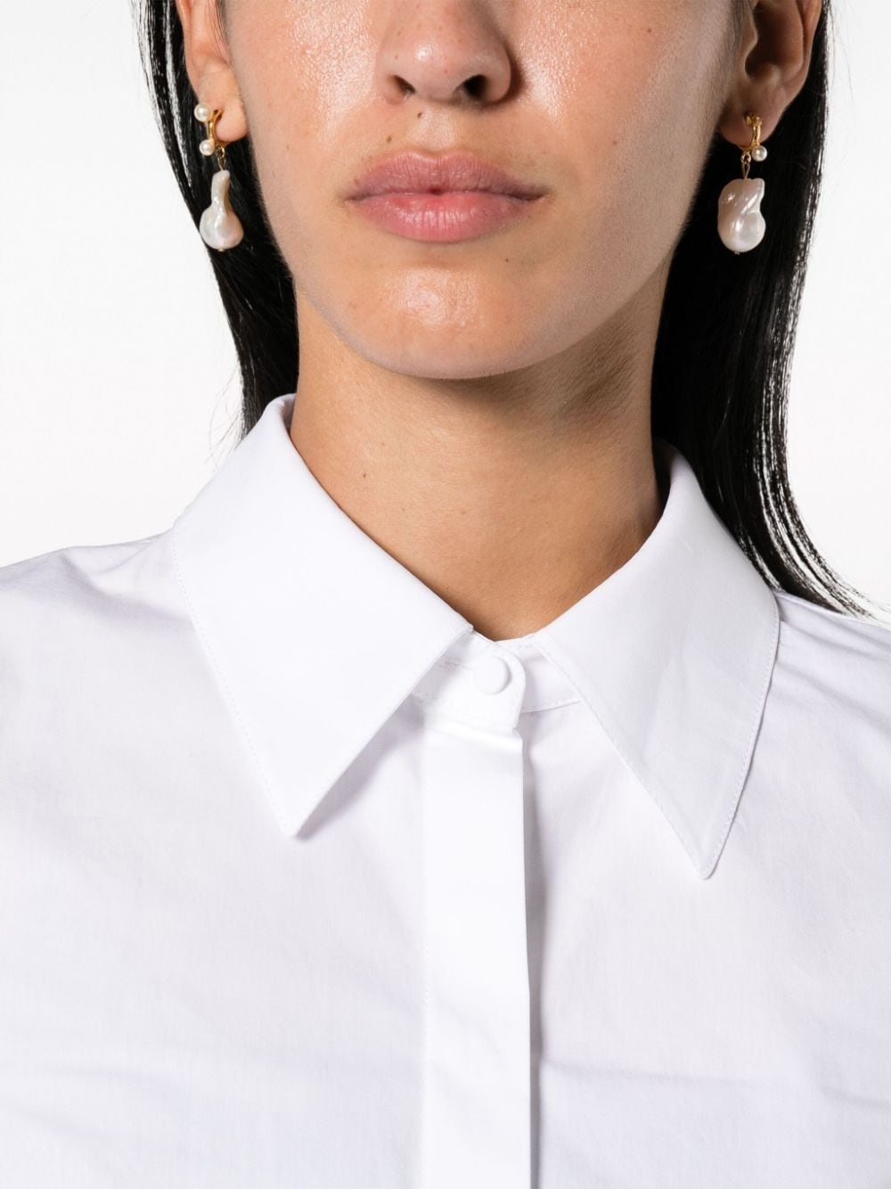 pointed-collar long-sleeve shirt - 5