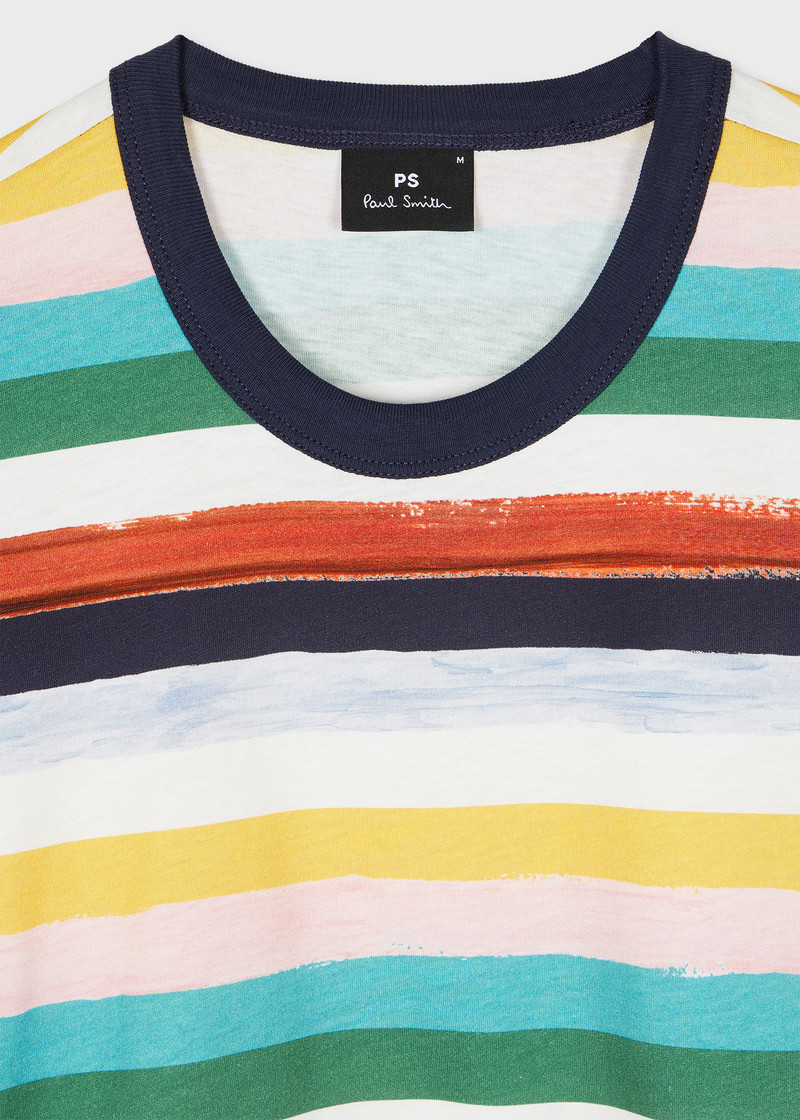 Paul Smith Multi Stripe Organic Cotton T-Shirt outlook