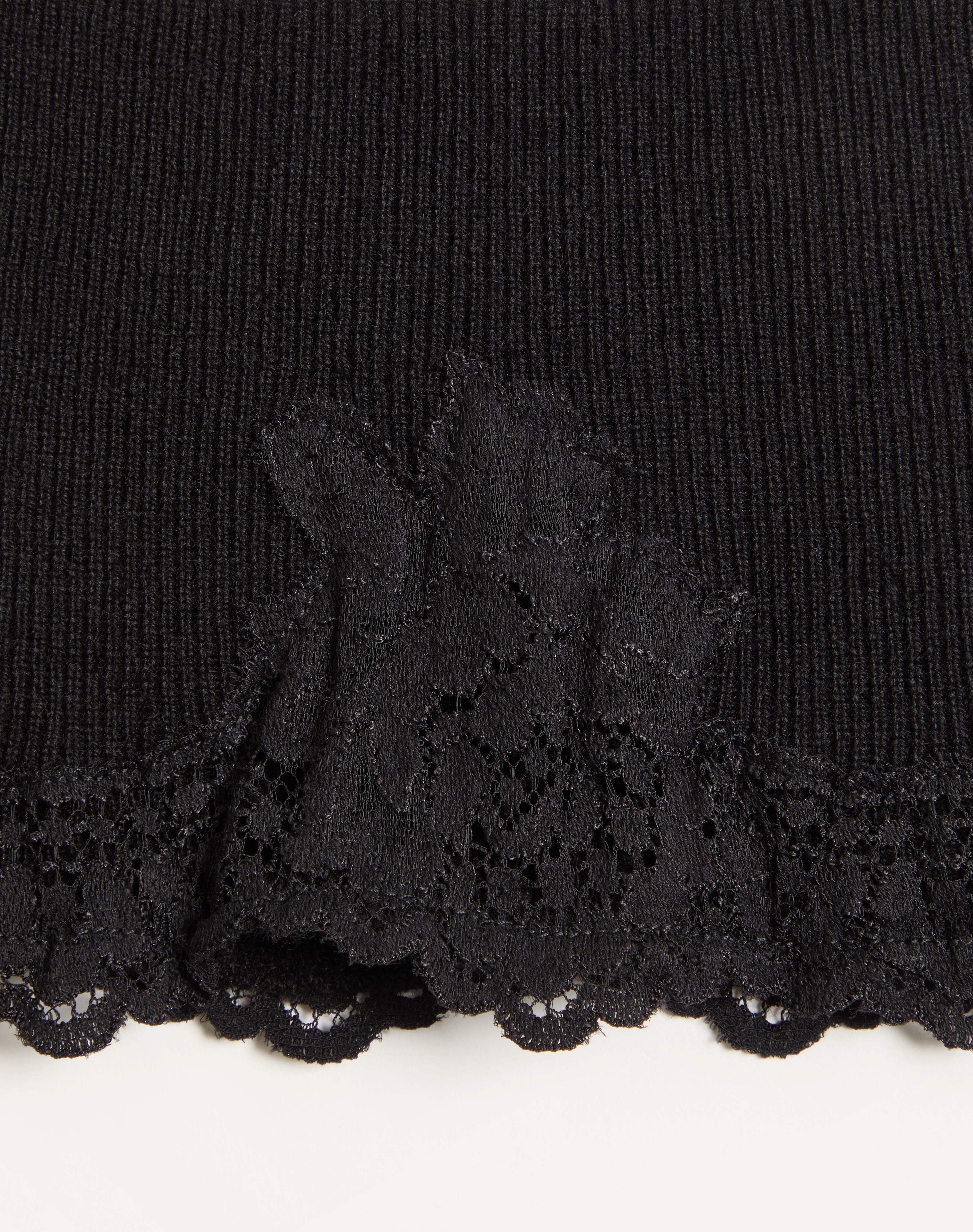 VLOGO SIGNATURE CASHMERE AND LACE HEADBAND - 4