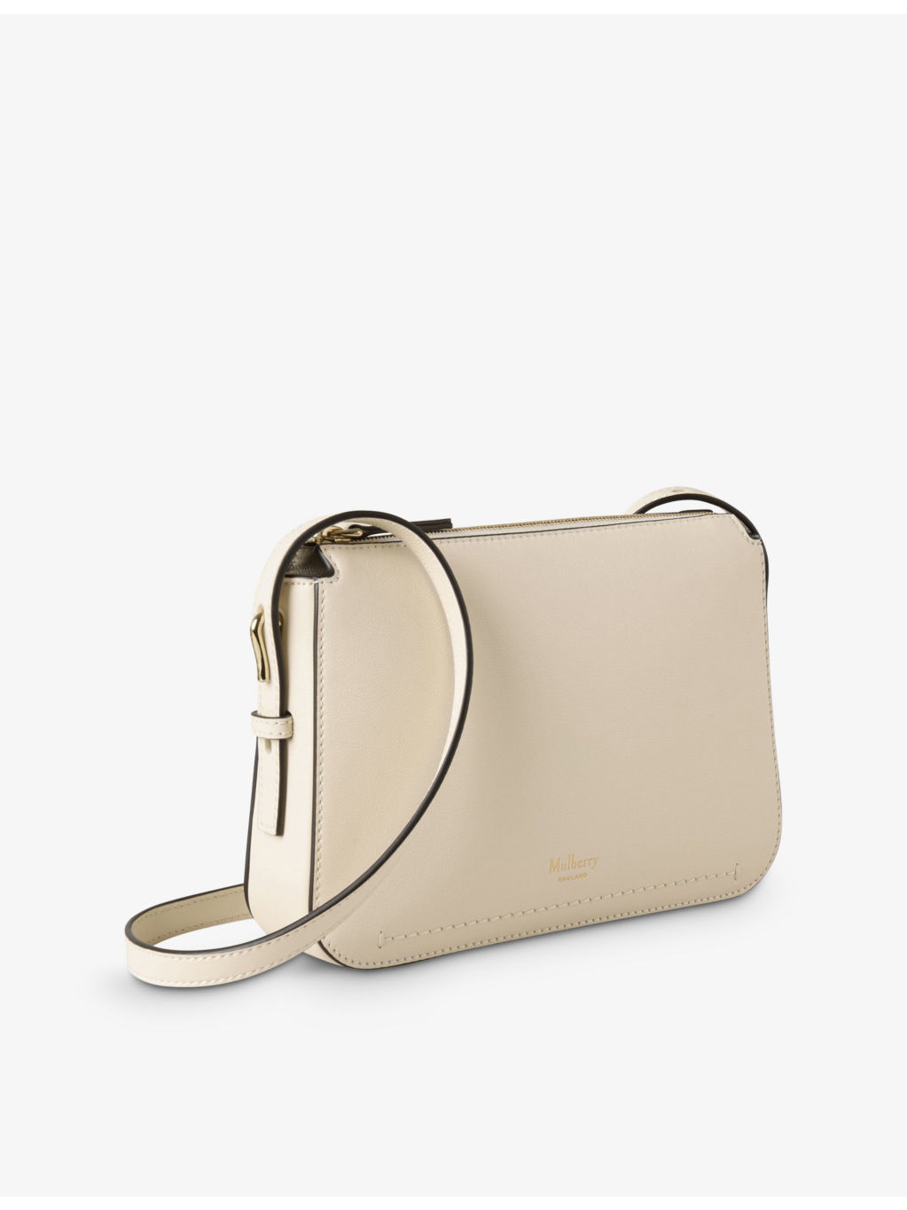 Clovelly Foiled-Logo Grained-Leather Pouch - 4