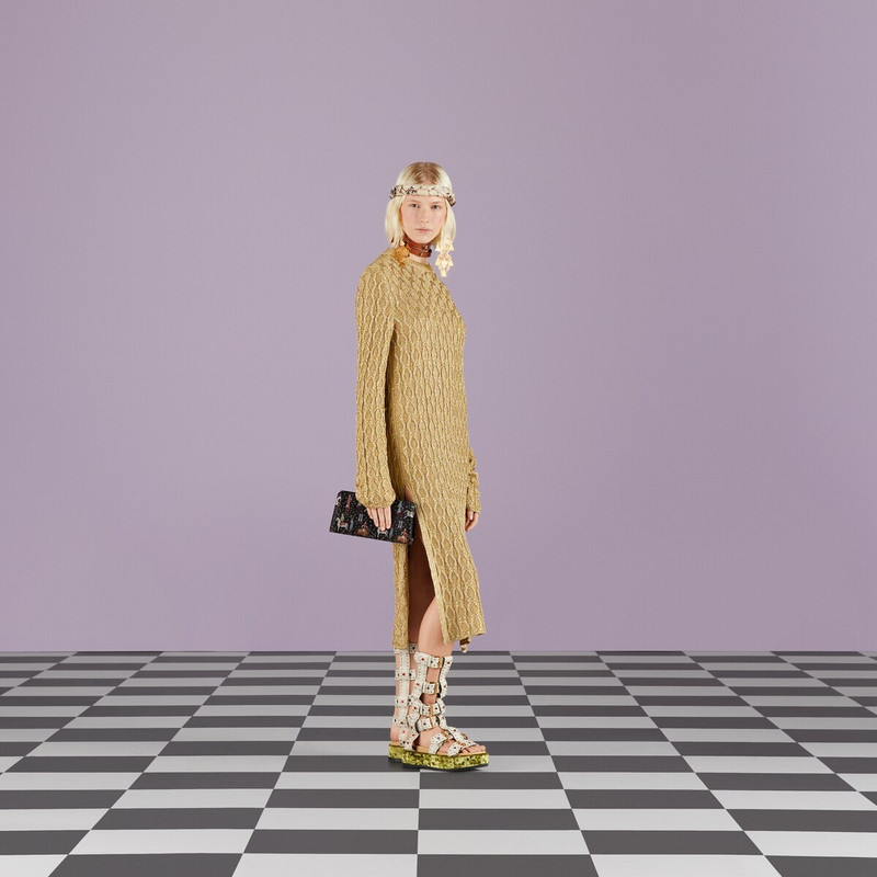 Chunky cable knit viscose dress 2