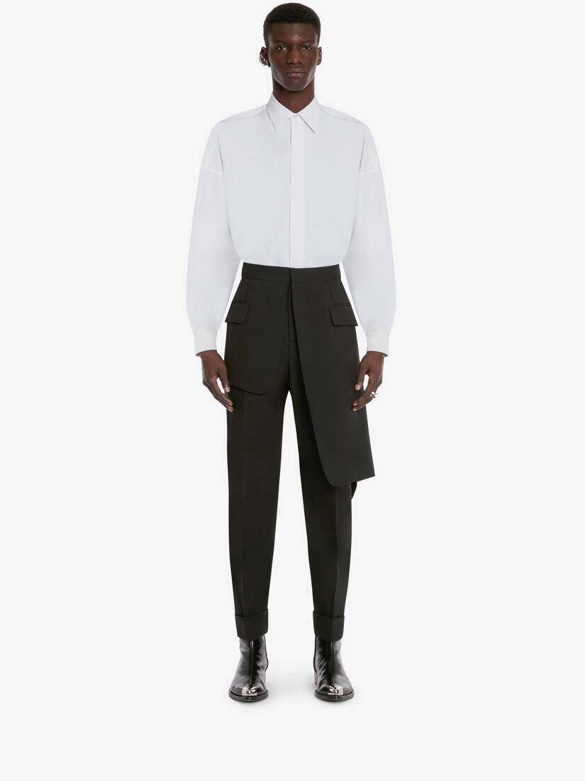 Men's Cotton Poplin Shirt in White - 2