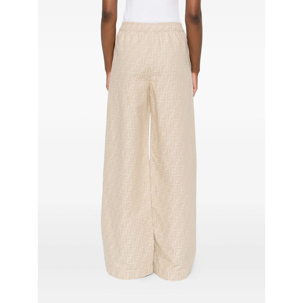 Fendi Neutrals Trousers - Palazzo Pants Women - 4