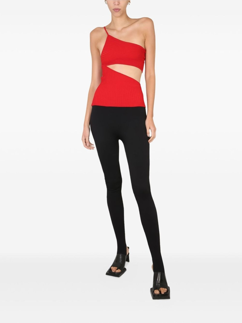 ANDREĀDAMO one-shoulder cut-out top outlook