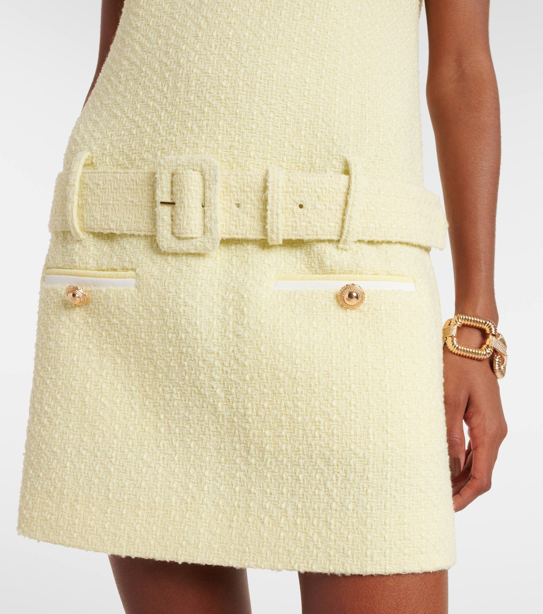 Belted bouclé minidress - 5