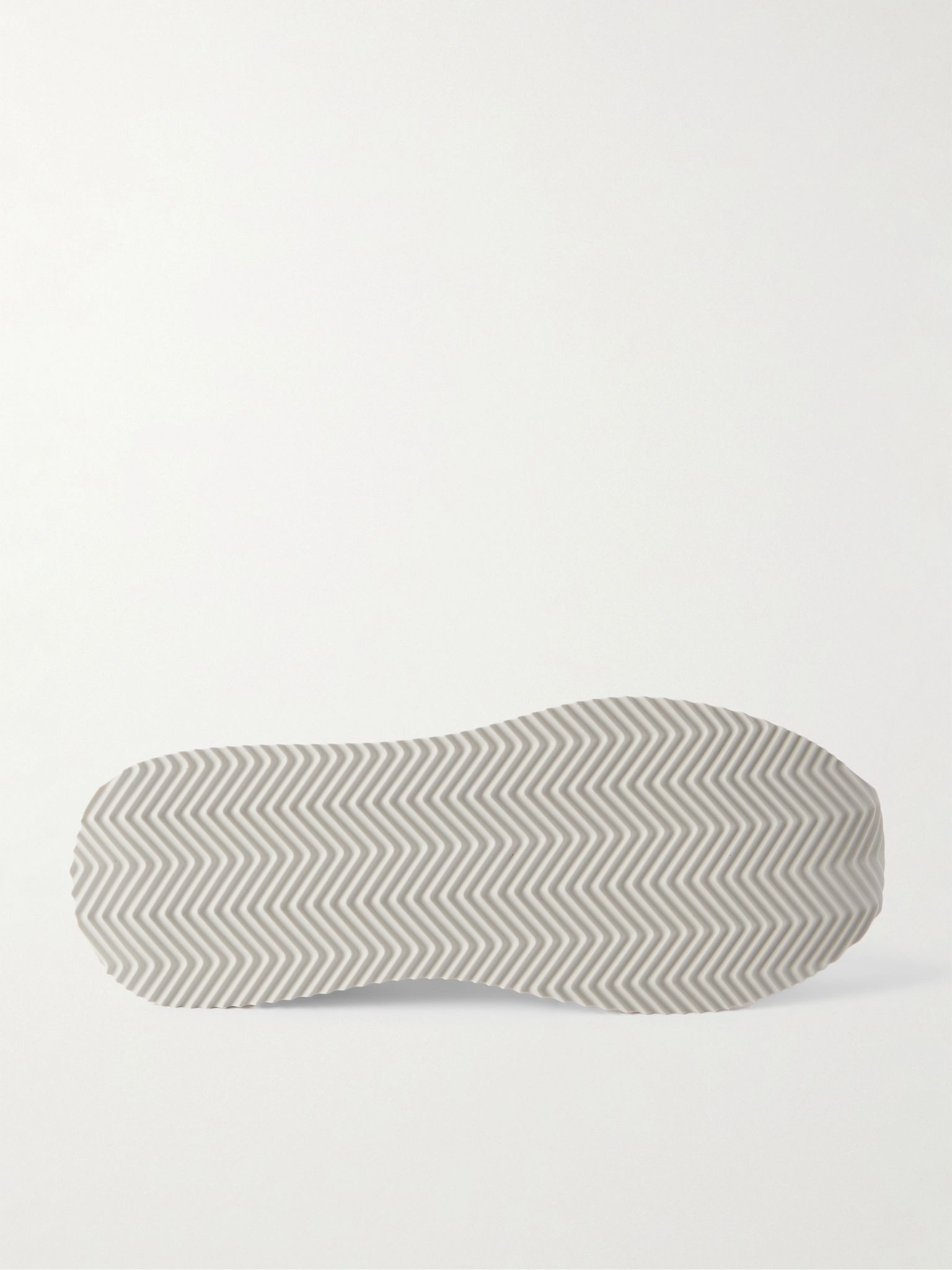 Logo-Print Mesh, Leather and Suede Sneakers White - 3