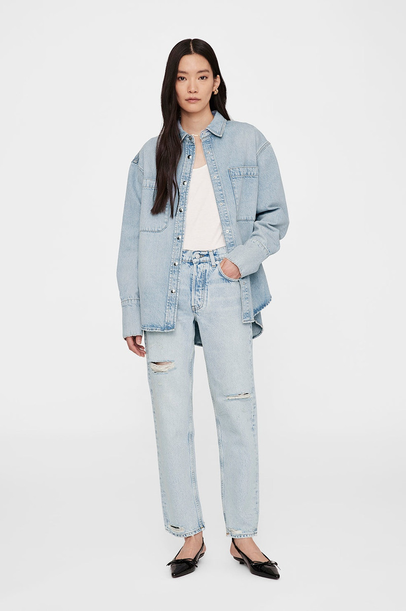 ANINE BING Dante Shirt - Bleached Blue outlook