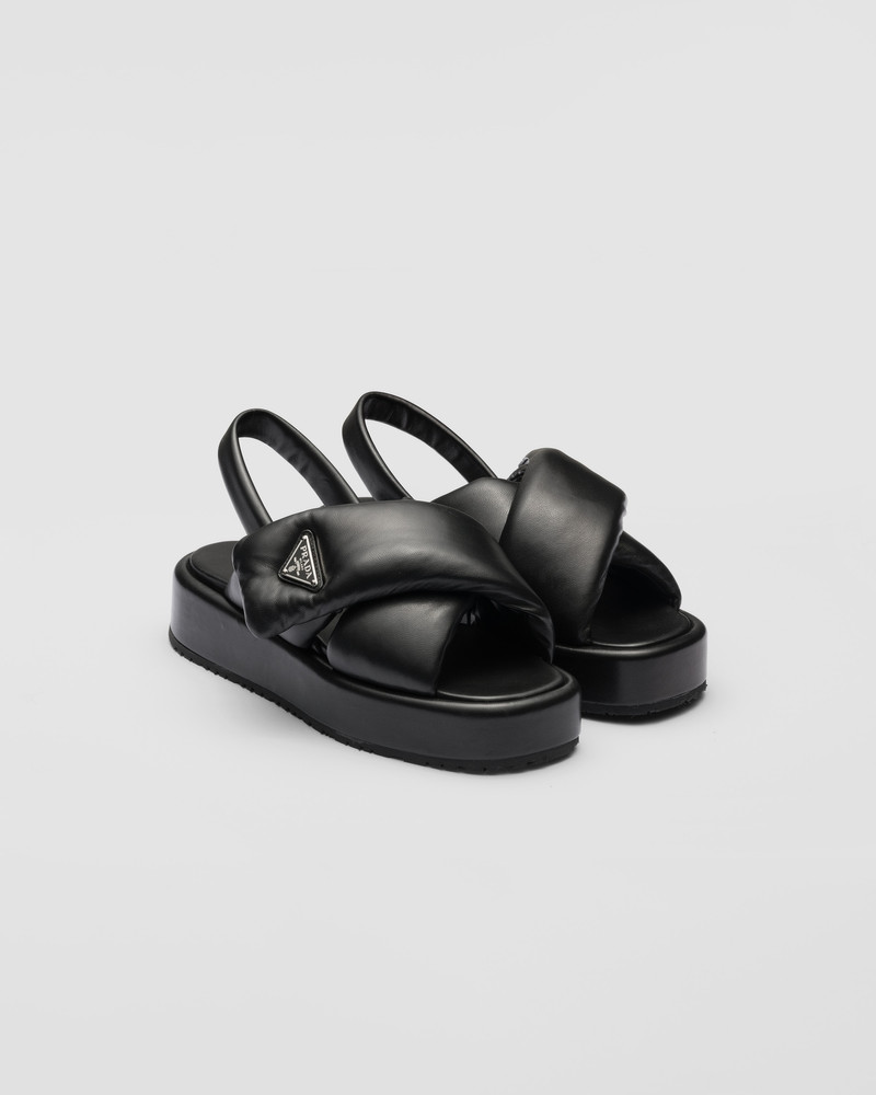 Prada Soft padded nappa leather wedge sandals 1