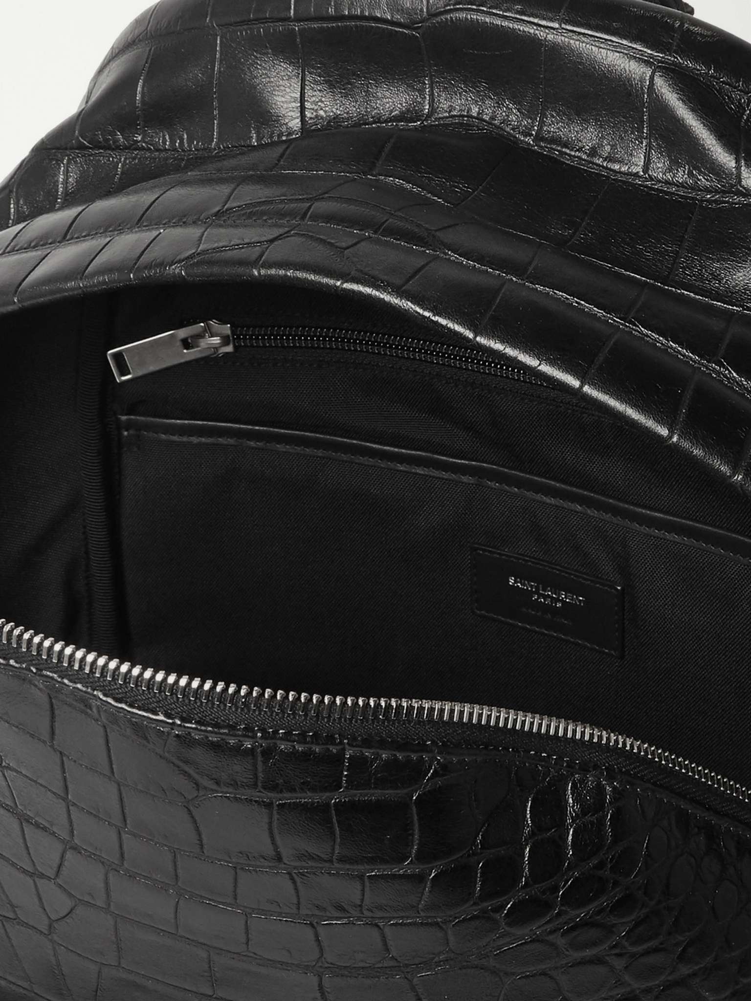 City Croc-Effect Leather Backpack - 3