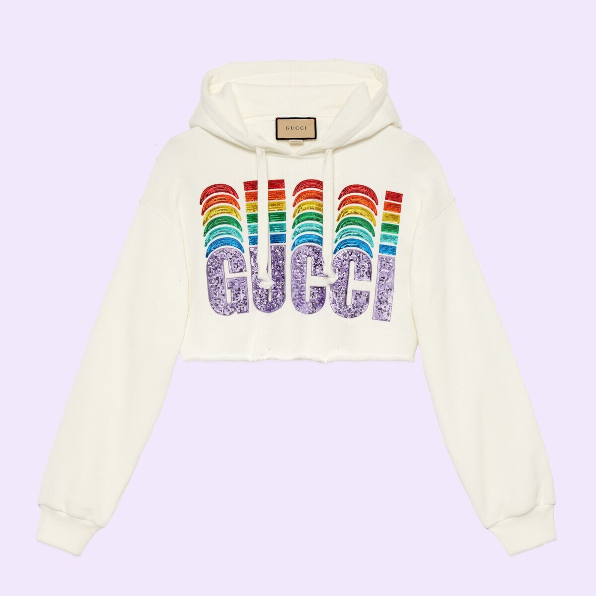Cotton sweatshirt with Gucci embroidery - 1