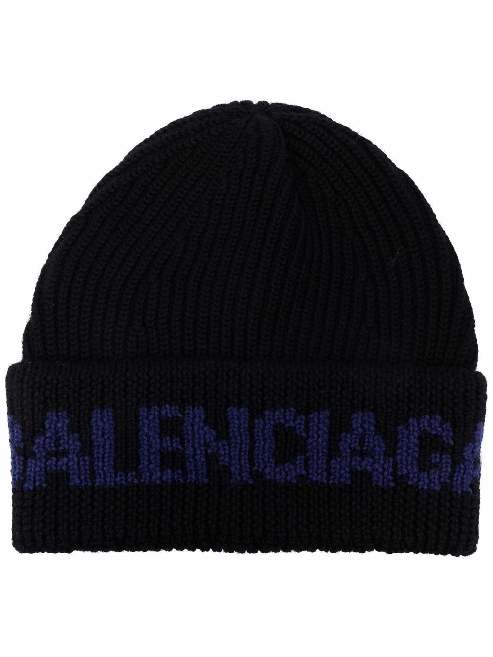 intarsia-logo beanie - 1