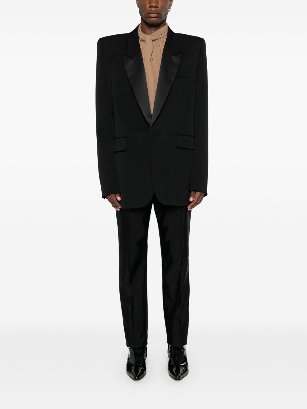high-waisted tailored trousers - 2