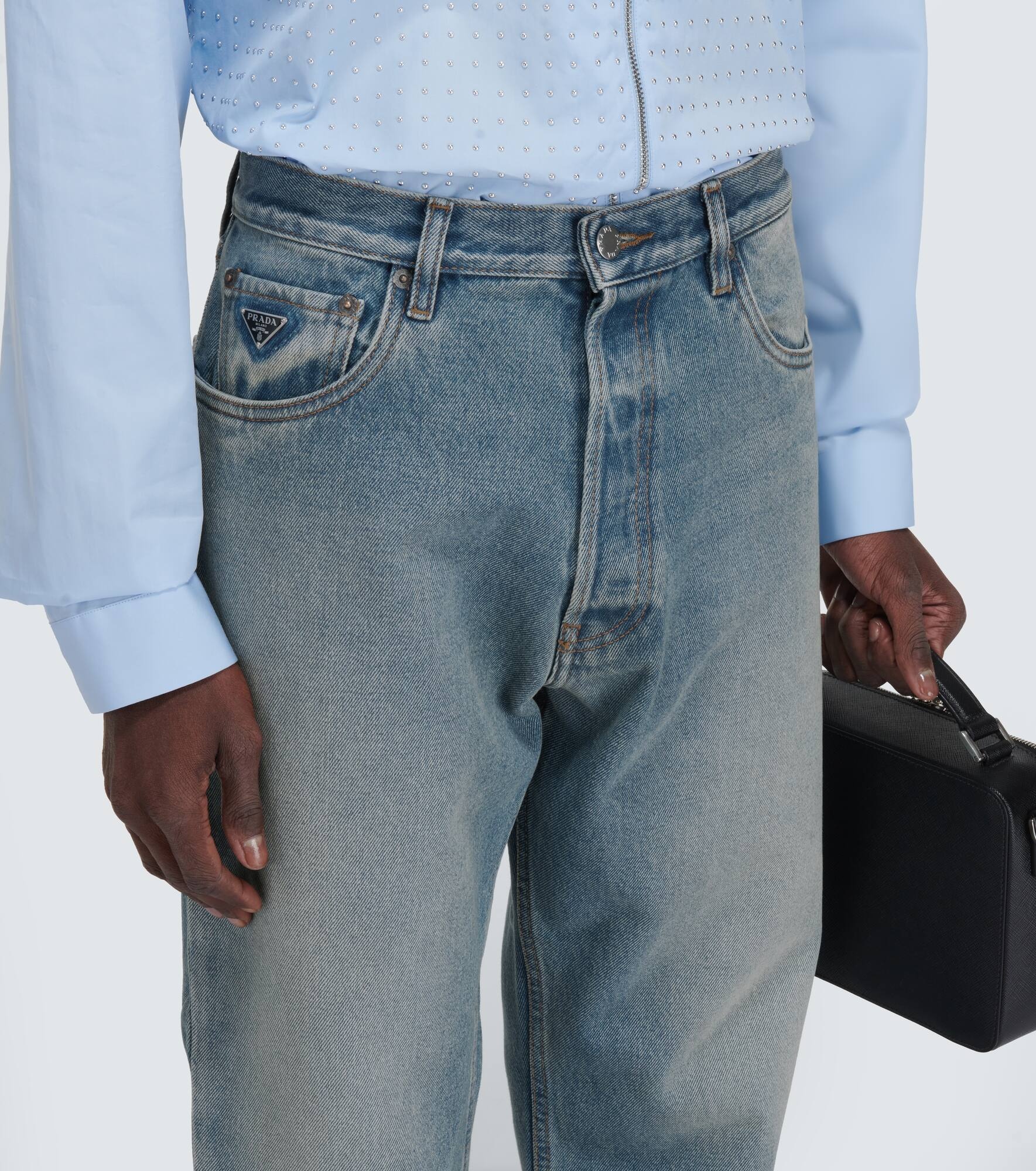 Distressed mid-rise tapered jeans - 5