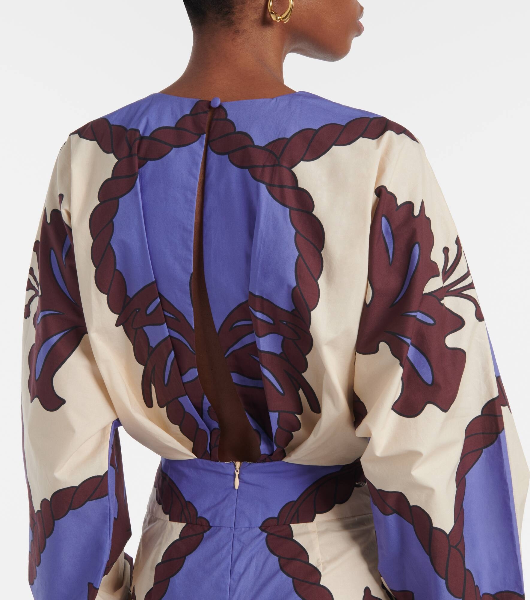 Latitud Marina printed cotton midi dress - 6