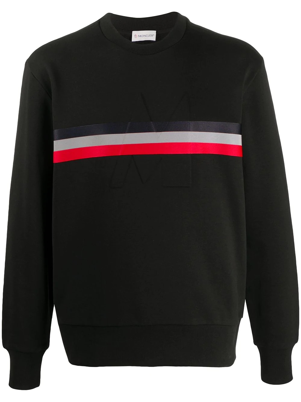 tricolore stripe cotton sweatshirt - 1