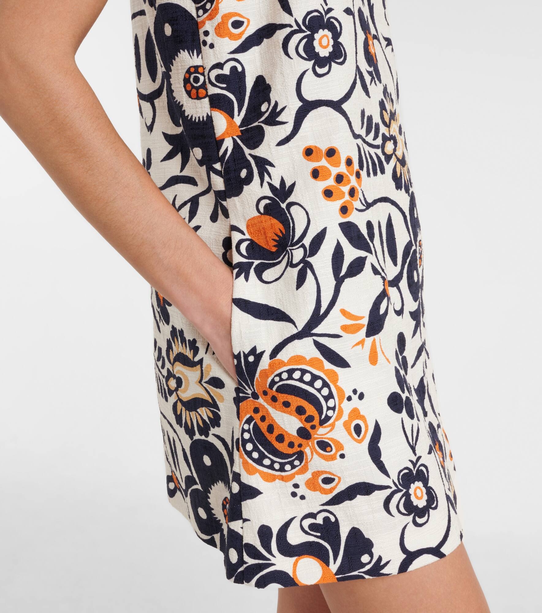 Racer printed cotton poplin minidress - 5