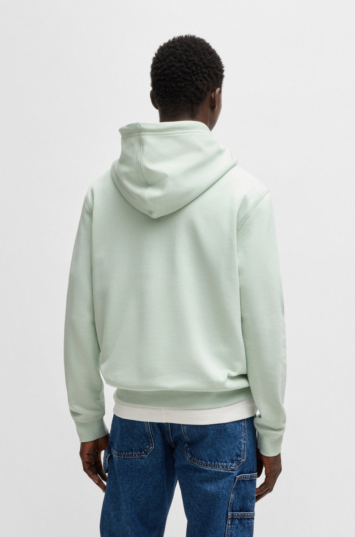 REGULAR-FIT HOODIE IN COTTON TERRY WITH LOGO PATCH - 5