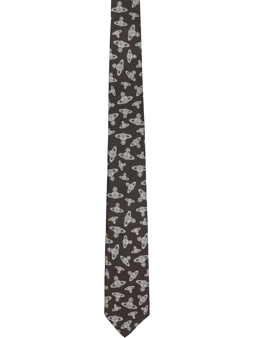 Brown Silk Tie - 1