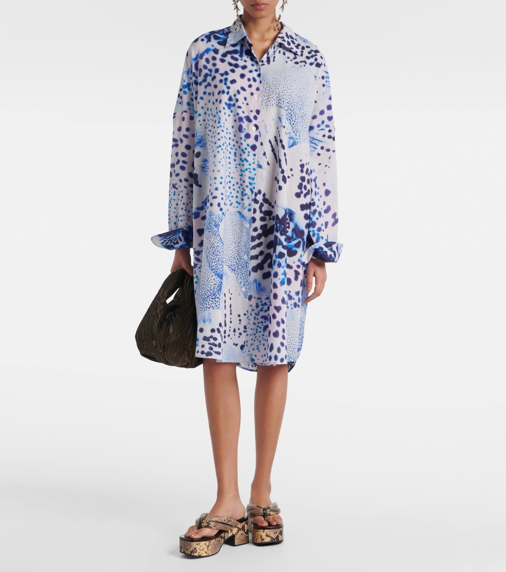 Printed cotton voile shirt - 6