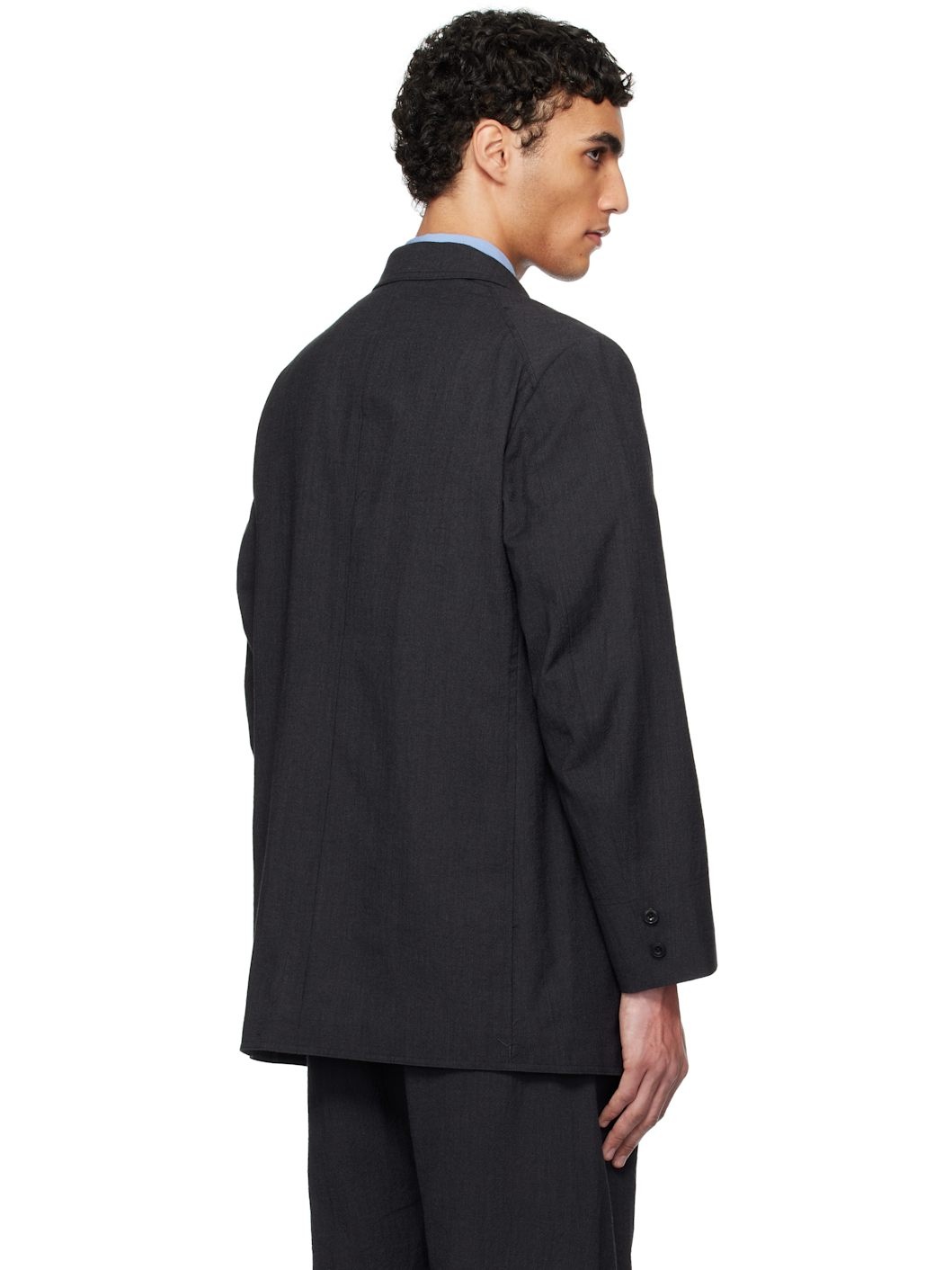 Gray Sack Blazer - 3